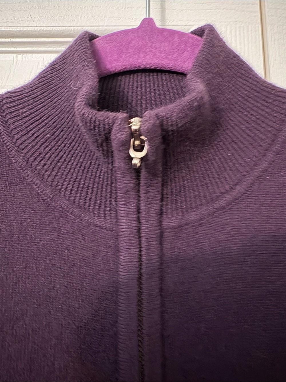 Women’s Zip-Front Jacket in Deep Purple - Picture 5 of 5